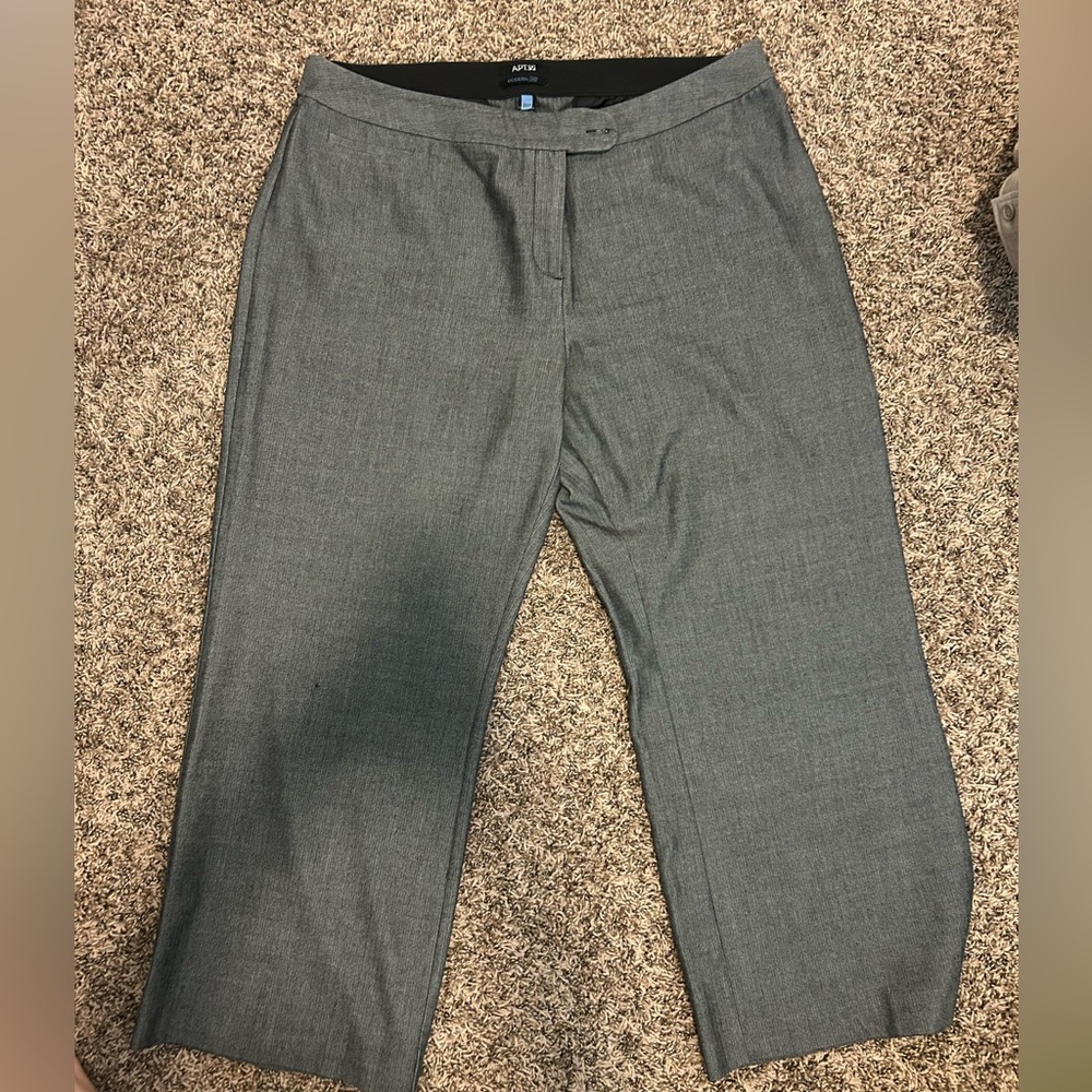 Apt. 9 Gray Dress Pants Tailored Comfort